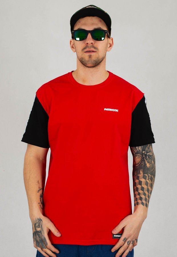 T-shirt Patriotic Futura Mini Tape czarno czerwony