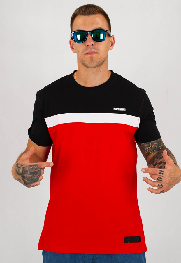 T-shirt Patriotic Futura Mini czarno czerwony