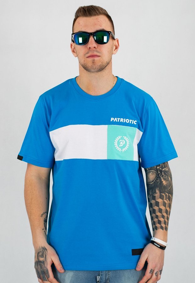 T-shirt Patriotic Futura Mini turkusowy