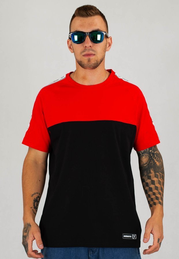 T-shirt Patriotic Futura Space Line czarno czerwony