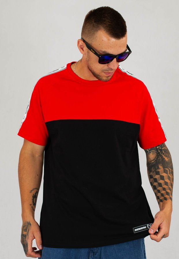 T-shirt Patriotic Futura Space Line czarno czerwony