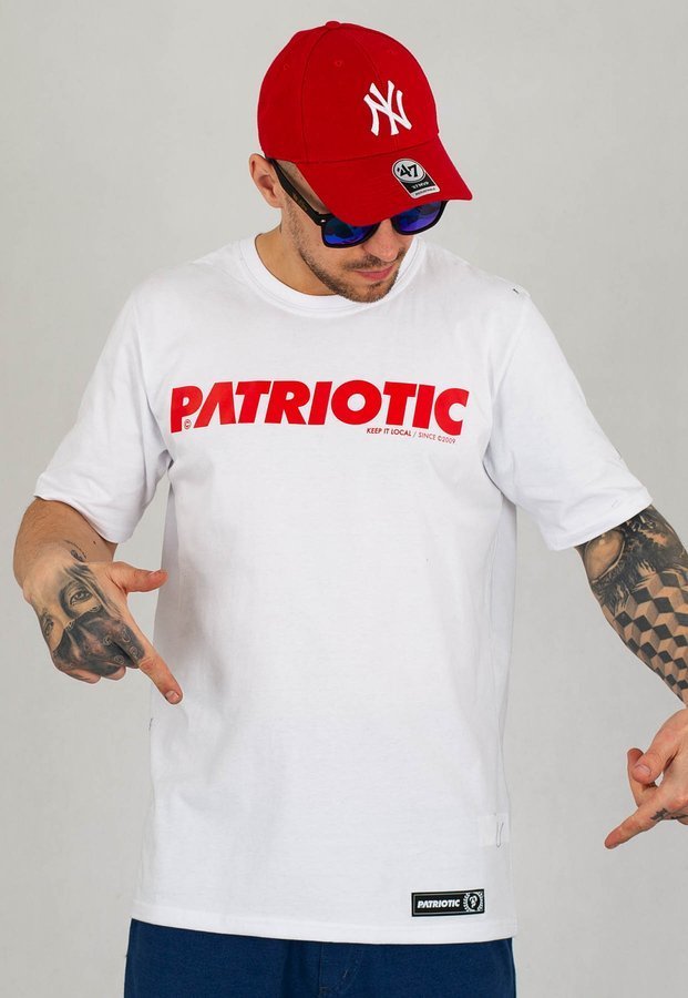 T-shirt Patriotic Futura biały