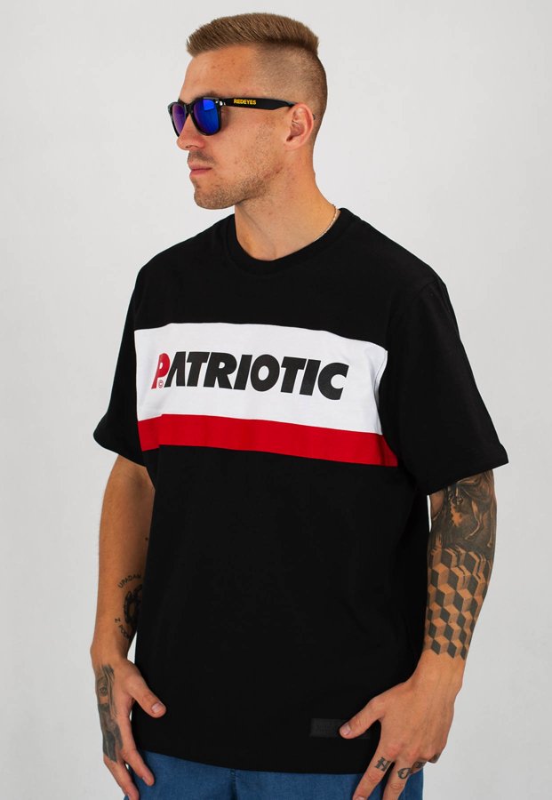 T-shirt Patriotic Futura czarno biała
