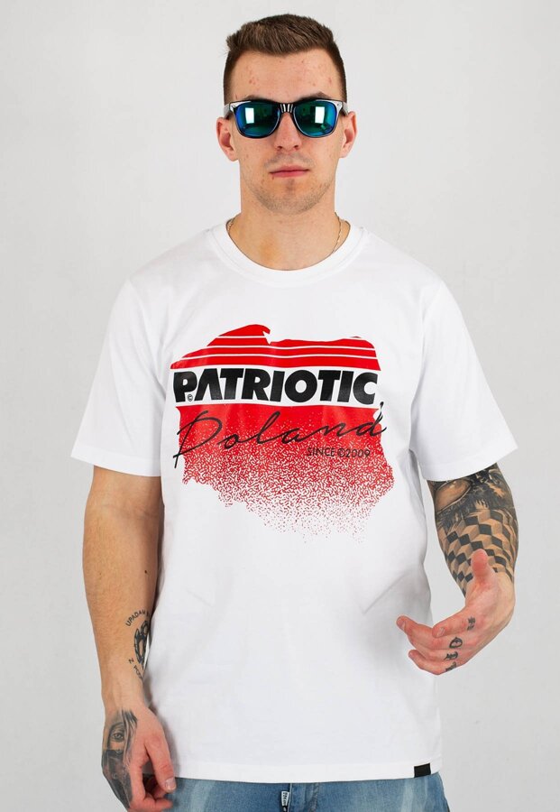 T-shirt Patriotic Future Map biała