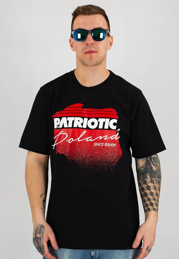 T-shirt Patriotic Future Map czarna