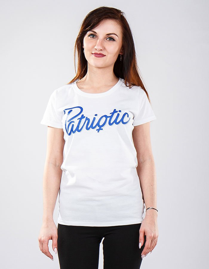 T-shirt Patriotic Liquid biały