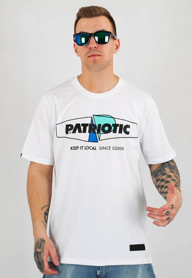 T-shirt Patriotic P Cut biały