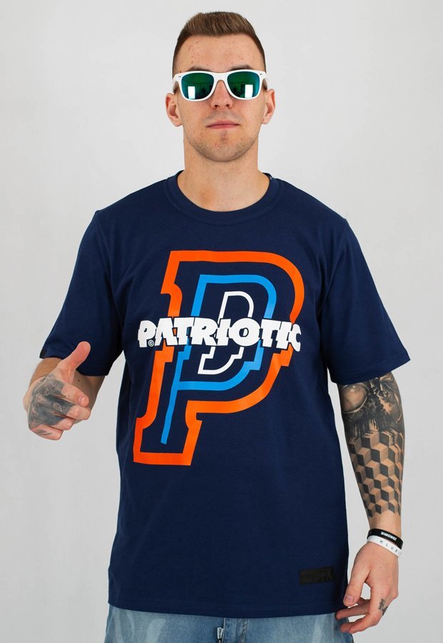 T-shirt Patriotic P Pool granatowy
