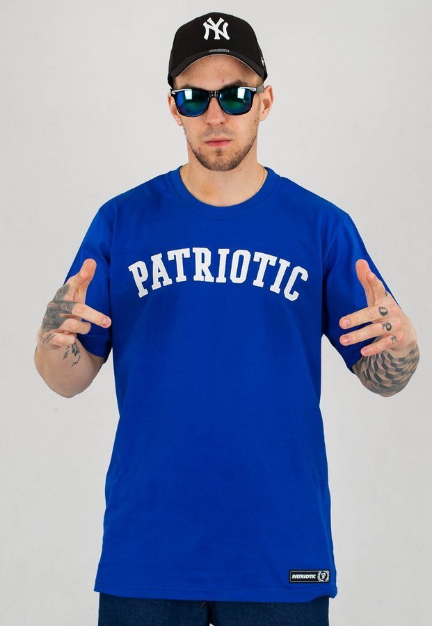 T-shirt Patriotic Patch niebieski