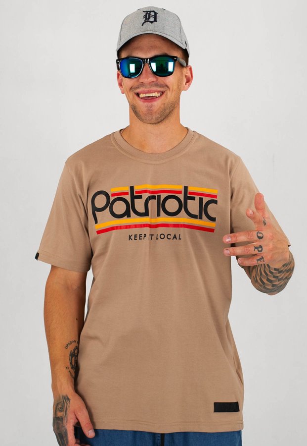T-shirt Patriotic Patriotic beżowy