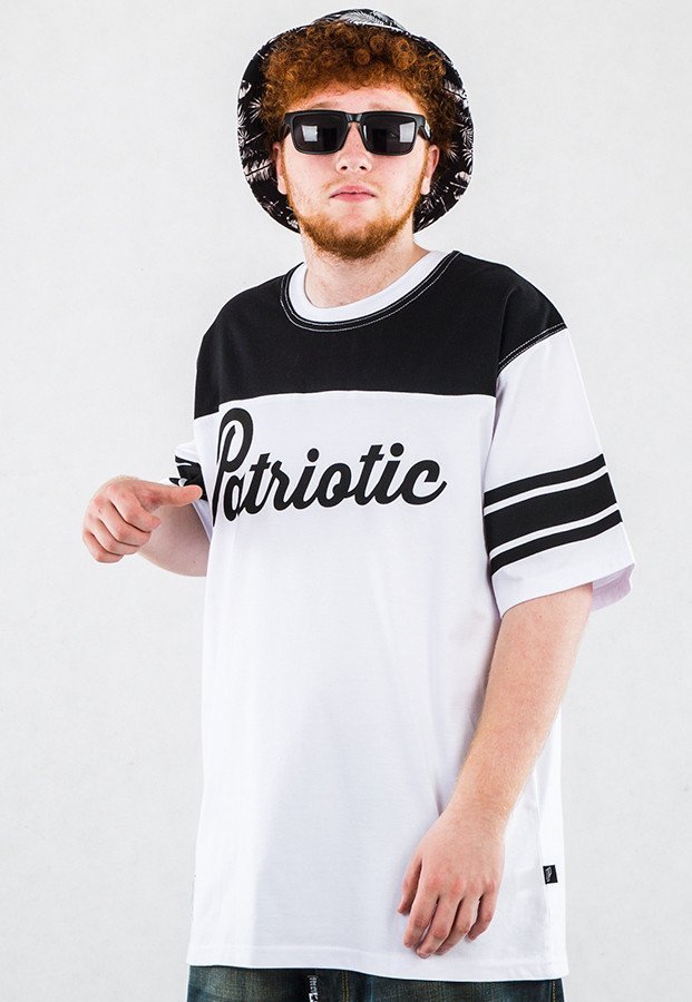 T-shirt Patriotic Shoulder czarno biały