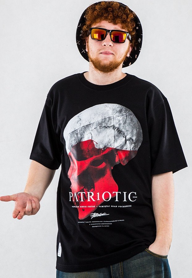 T-shirt Patriotic Skull czarny