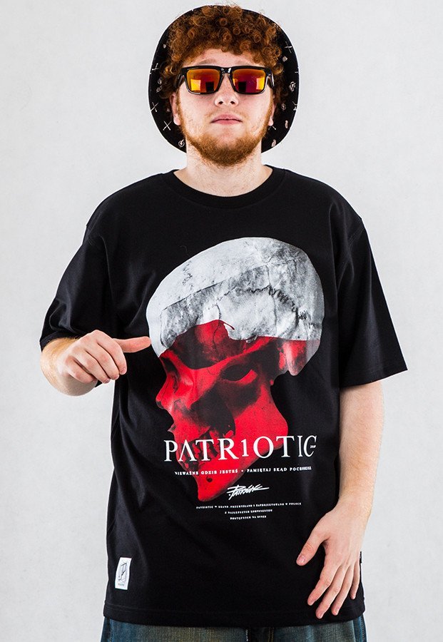 T-shirt Patriotic Skull czarny