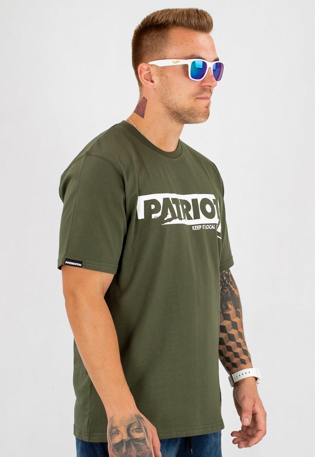 T-shirt Patriotic Sticker oliwkowy