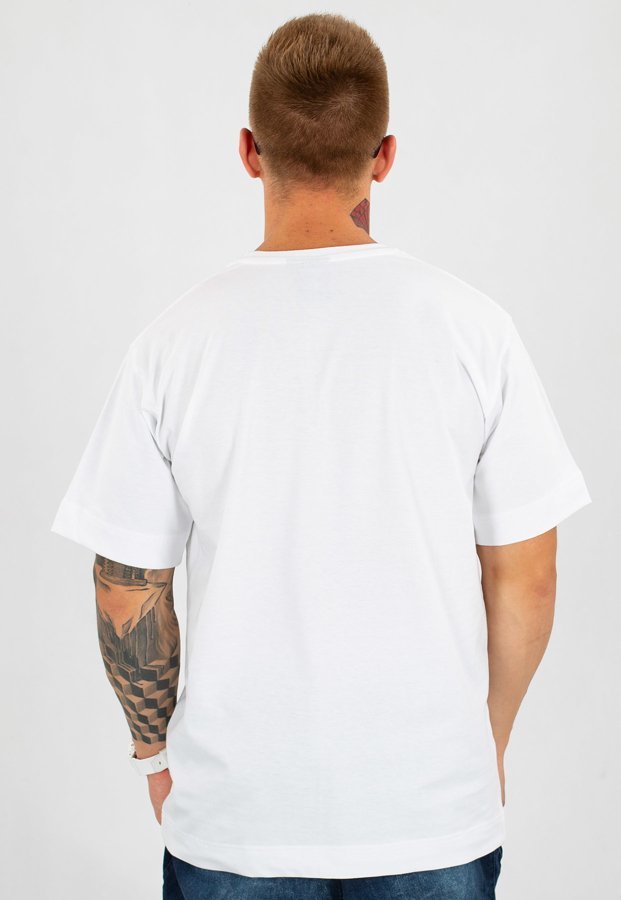 T-shirt PihSzou Optyk biało czarny