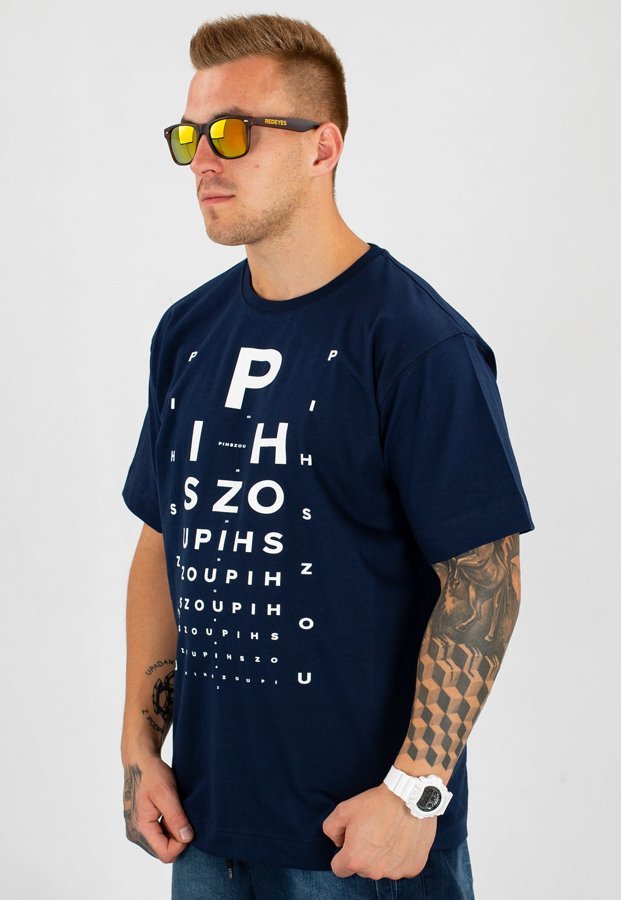 T-shirt PihSzou Optyk granatowy