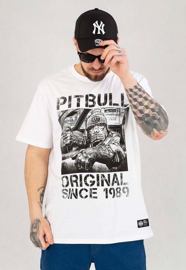 T-shirt Pit Bull 170 Drive biały