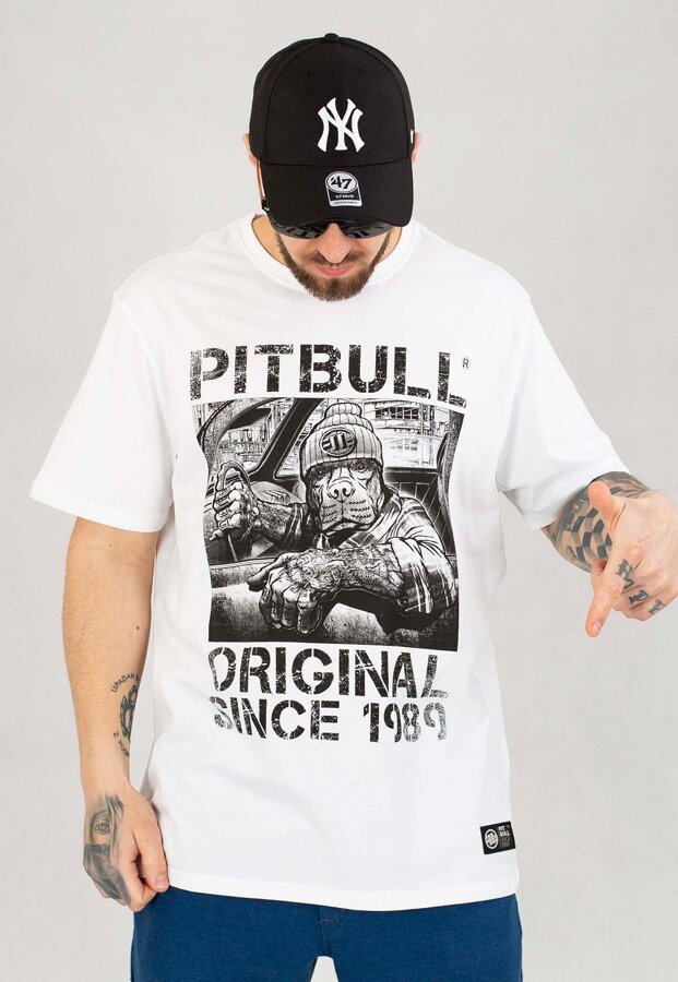 T-shirt Pit Bull 170 Drive biały
