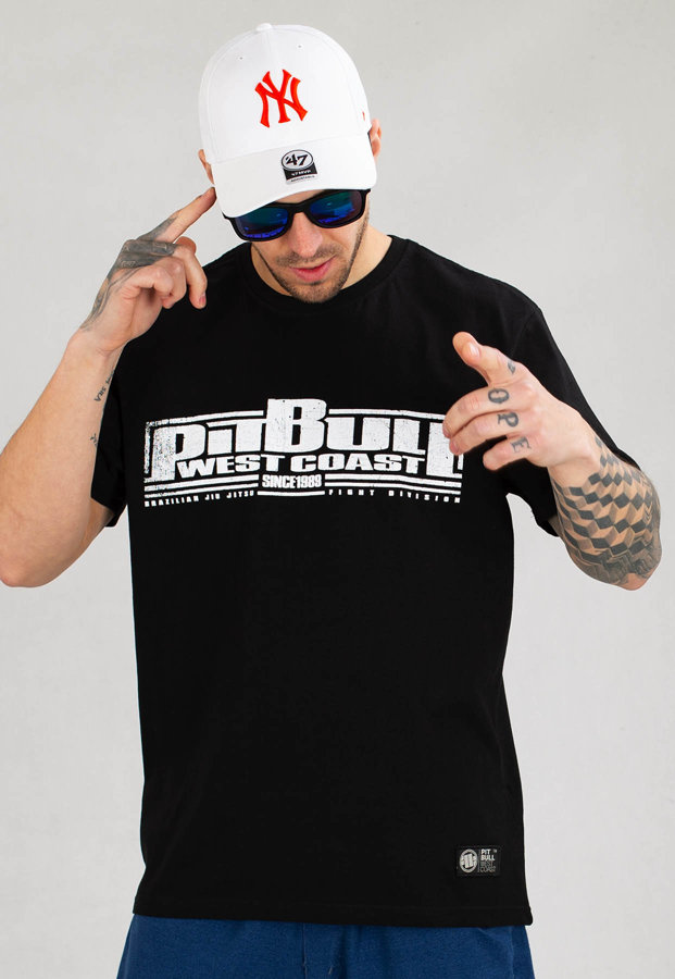 T-shirt Pit Bull Brazilian Jiu Jitsu czarny