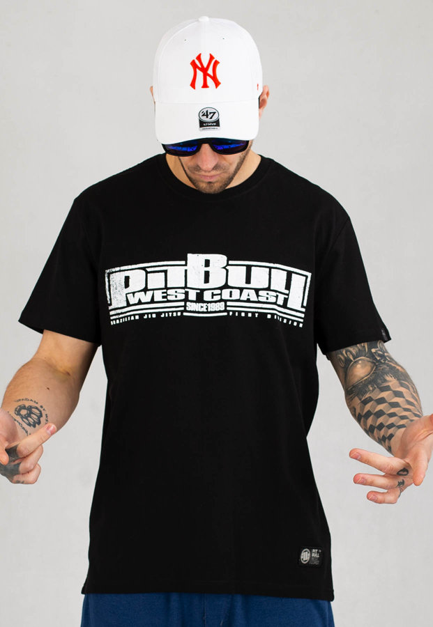 T-shirt Pit Bull Brazilian Jiu Jitsu czarny