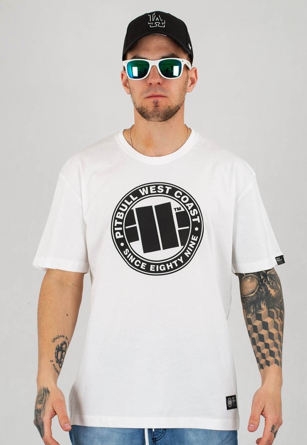 T-shirt Pit Bull Chest Logo biały
