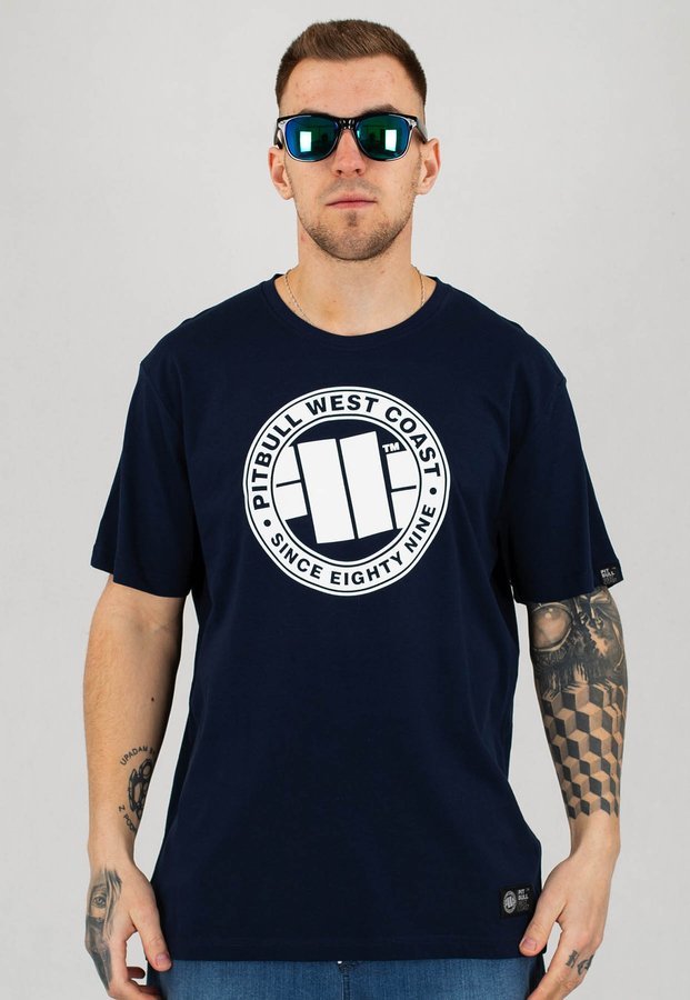 T-shirt Pit Bull Chest Logo granatowy