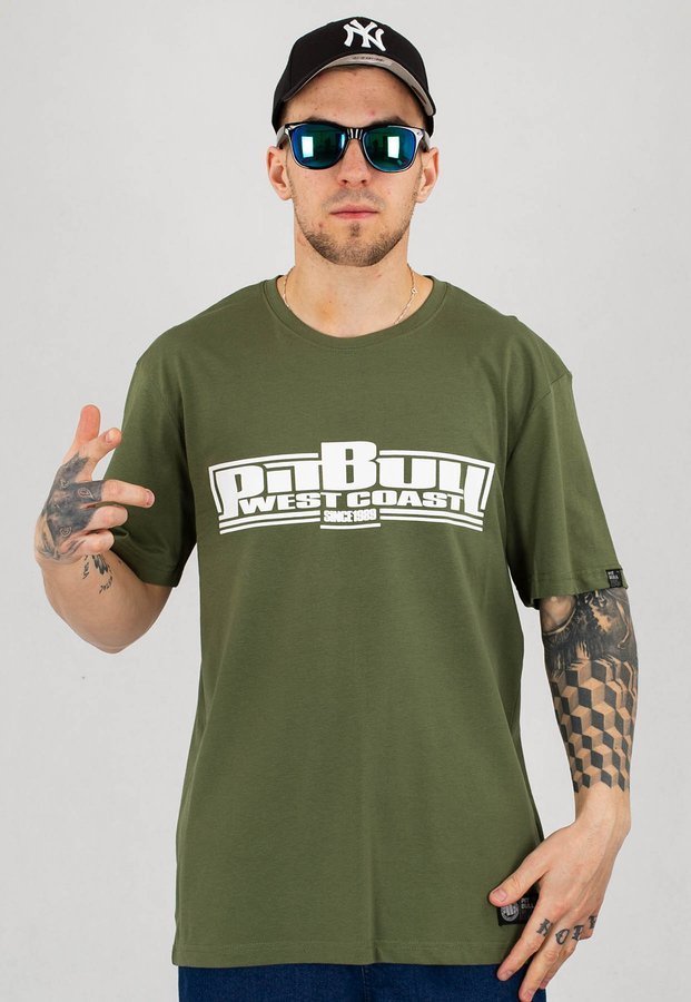 T-shirt Pit Bull Classic Boxing oliwkowy