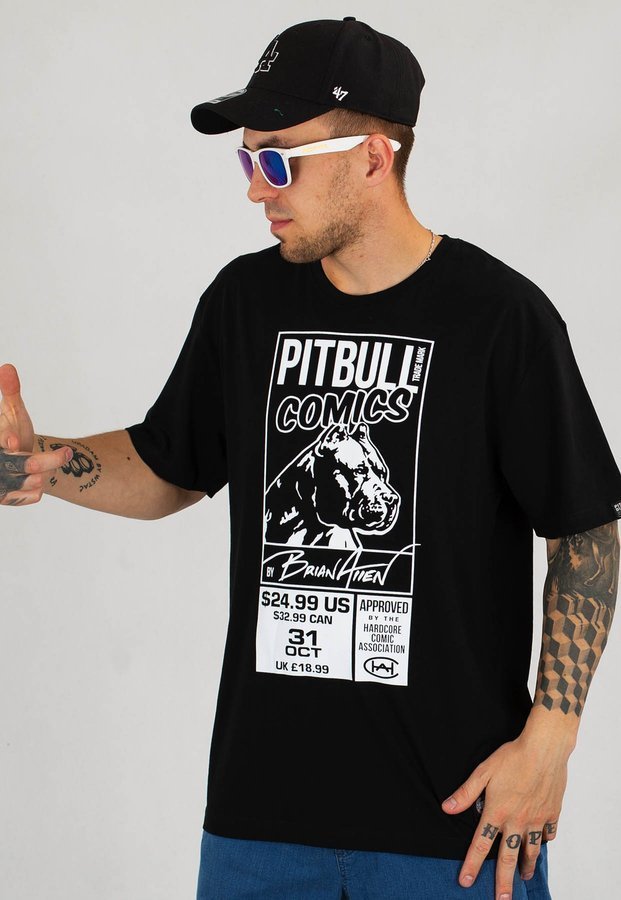 T-shirt Pit Bull Comics czarny