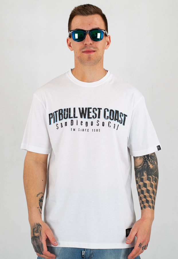 T-shirt Pit Bull DTCC biały