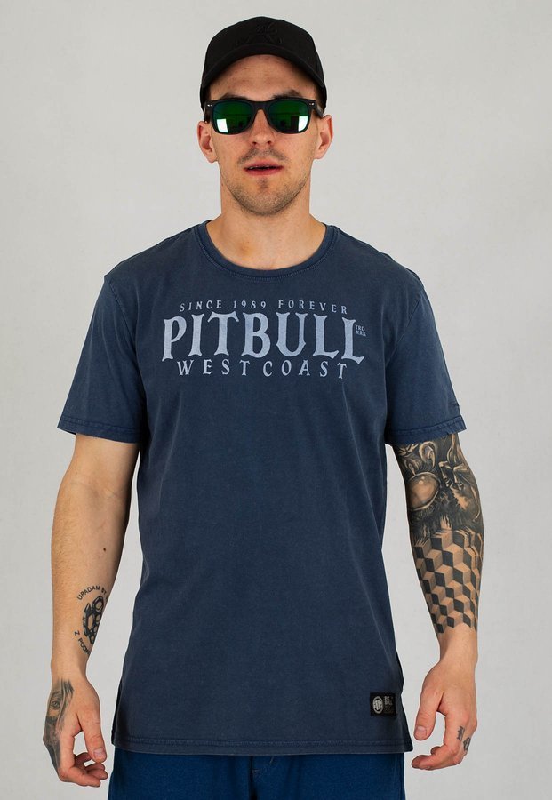 T-shirt Pit Bull Denim Washed Forever granatowy