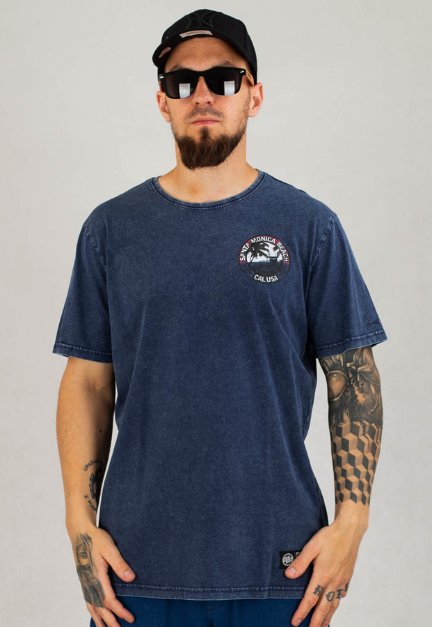 T-shirt Pit Bull Denim Washed Oceanside granatowy