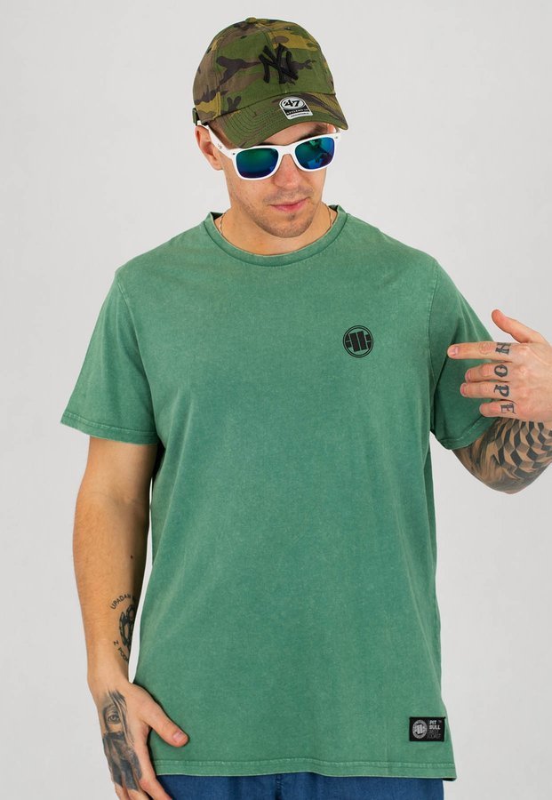 T-shirt Pit Bull Denim Washed Small Logo zielony