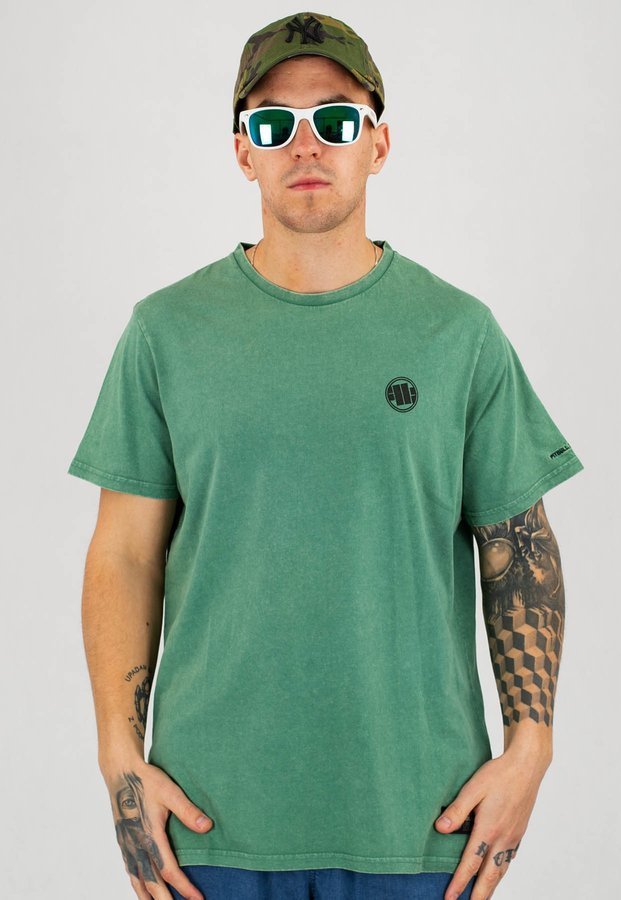 T-shirt Pit Bull Denim Washed Small Logo zielony
