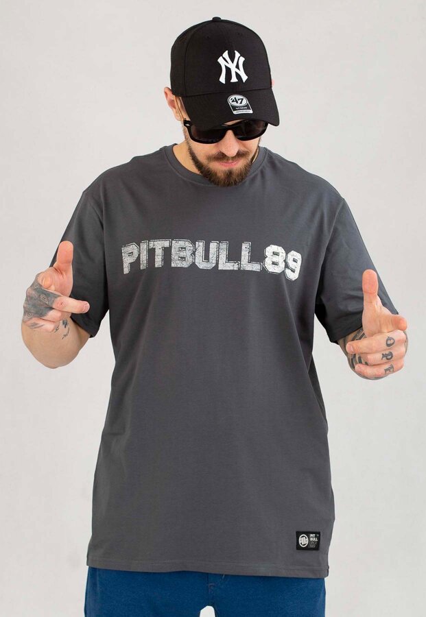 T-shirt Pit Bull Dog 89 grafitowy