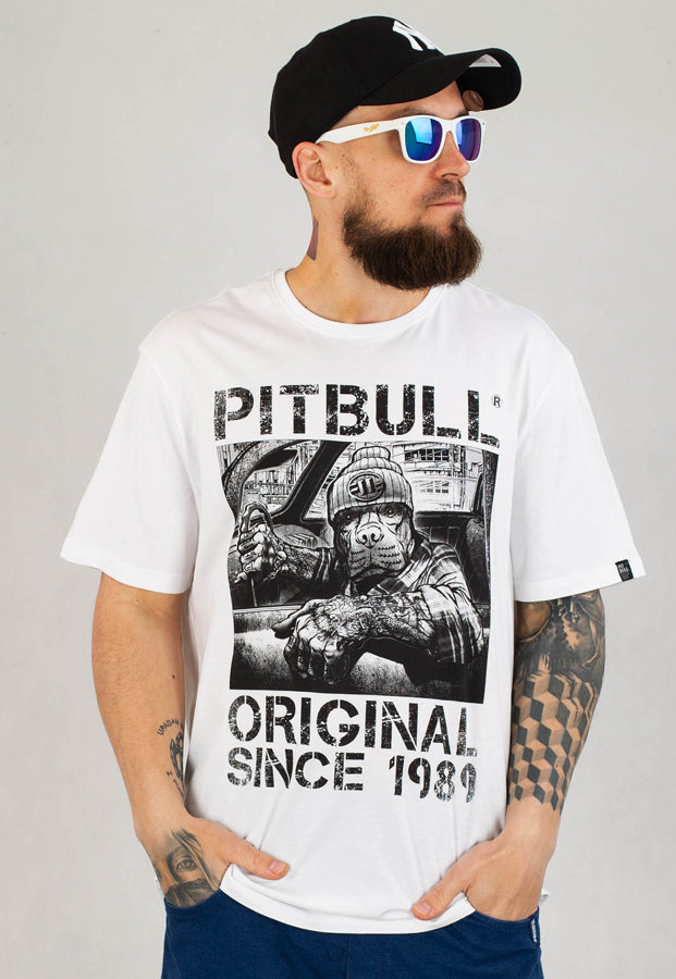 T-shirt Pit Bull Drive biały