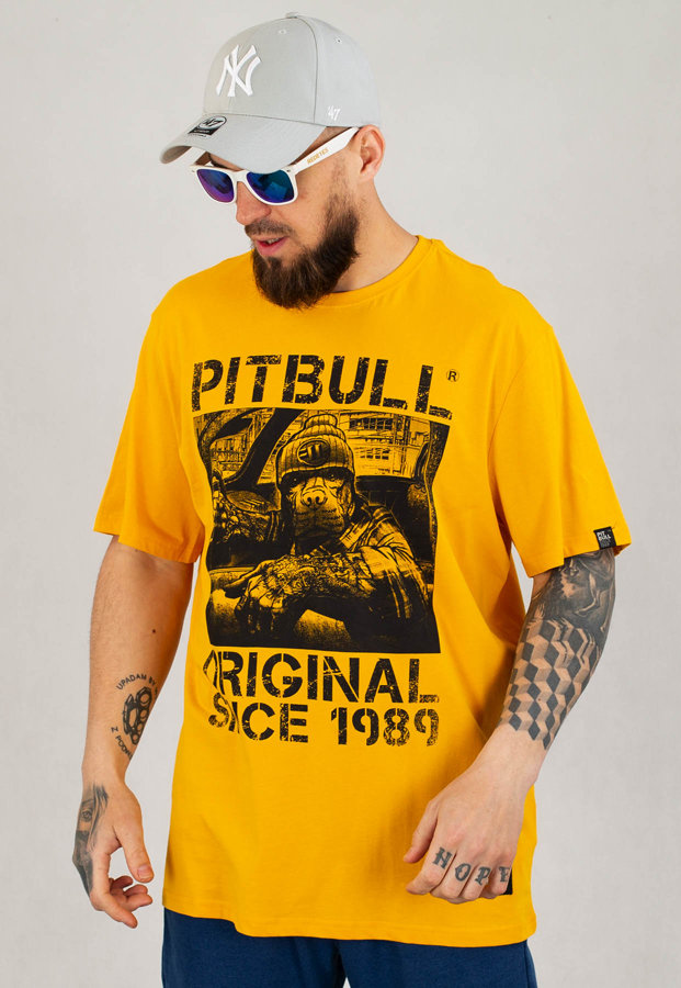 T-shirt Pit Bull Drive żółty