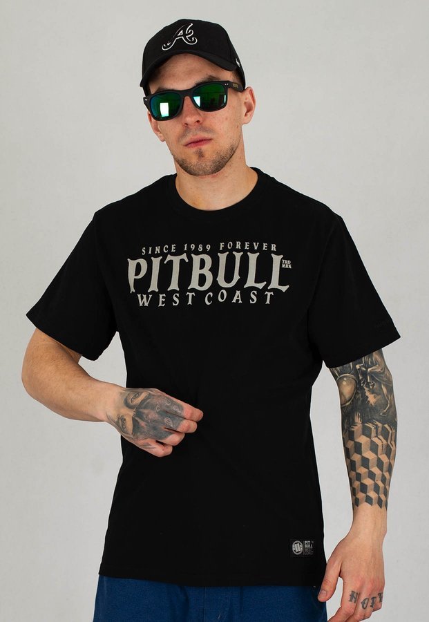 T-shirt Pit Bull Garment Washed Forever czarny