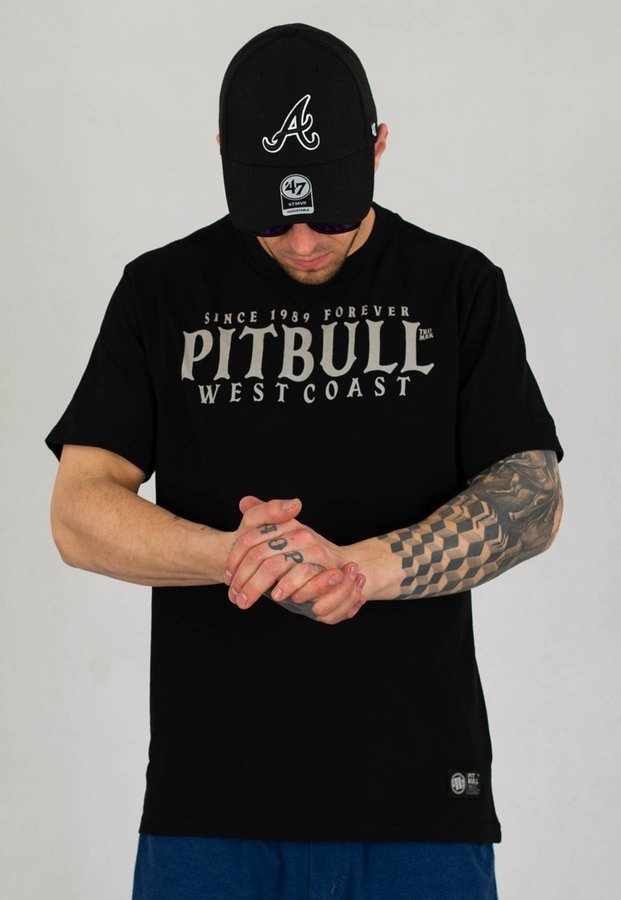 T-shirt Pit Bull Garment Washed Forever czarny