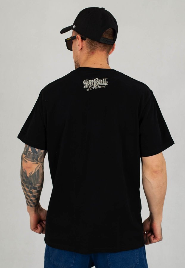 T-shirt Pit Bull Garment Washed Multisport czarny