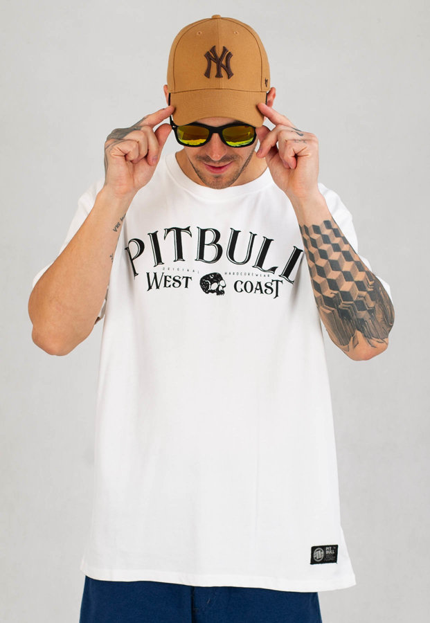 T-shirt Pit Bull Garment Washed San Diego 89 bialy