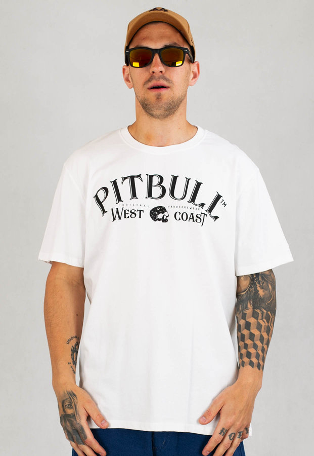 T-shirt Pit Bull Garment Washed San Diego 89 bialy