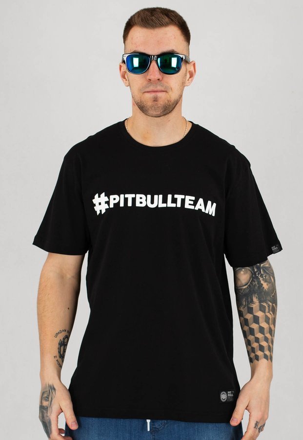 T-shirt Pit Bull Hashtag czarny