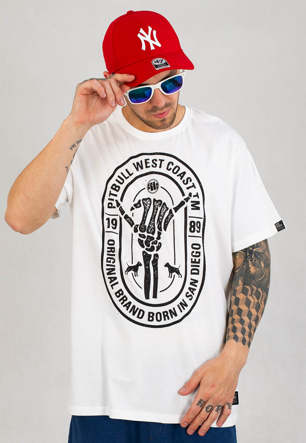 T-shirt Pit Bull Keep Rolling 22 biały