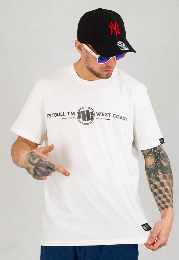 T-shirt Pit Bull Keep Rolling biały
