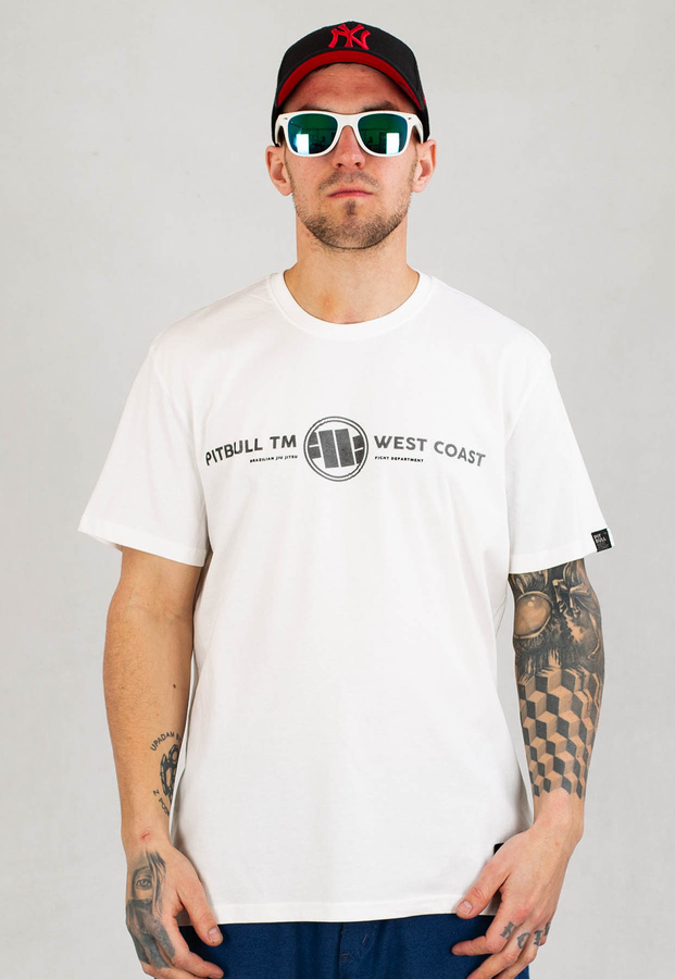 T-shirt Pit Bull Keep Rolling biały