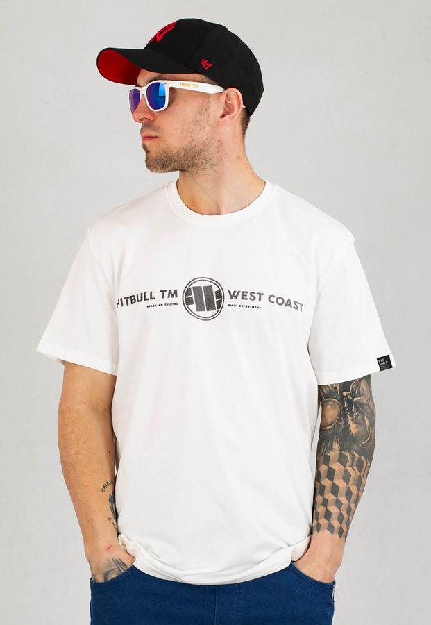 T-shirt Pit Bull Keep Rolling biały