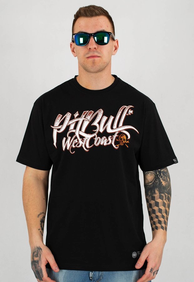 T-shirt Pit Bull Man In Hat czarna