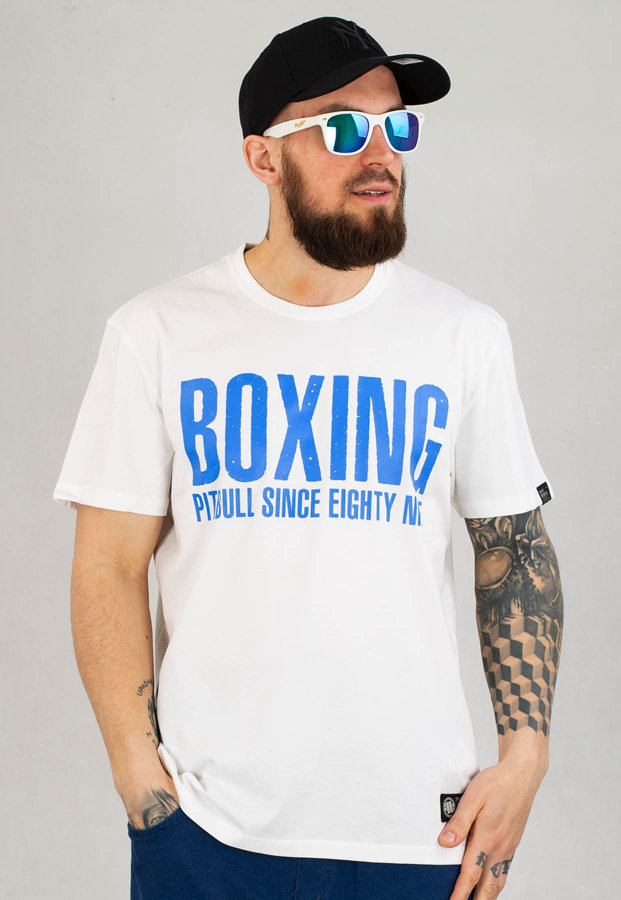 T-shirt Pit Bull Middle Boxing Champions biały