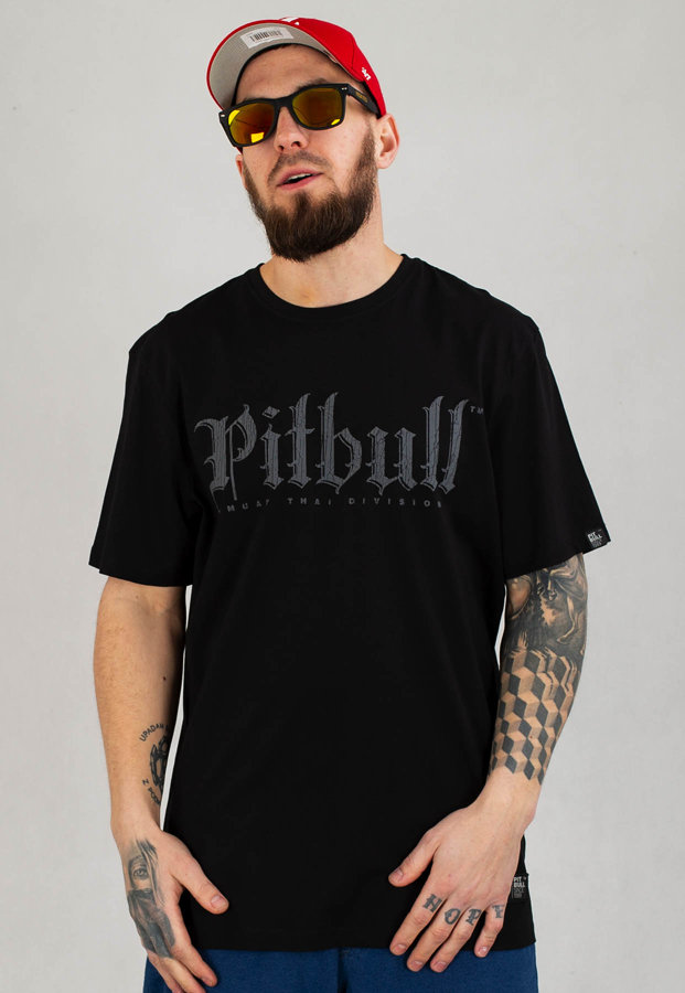 T-shirt Pit Bull Middle Muay Thai FD czarny