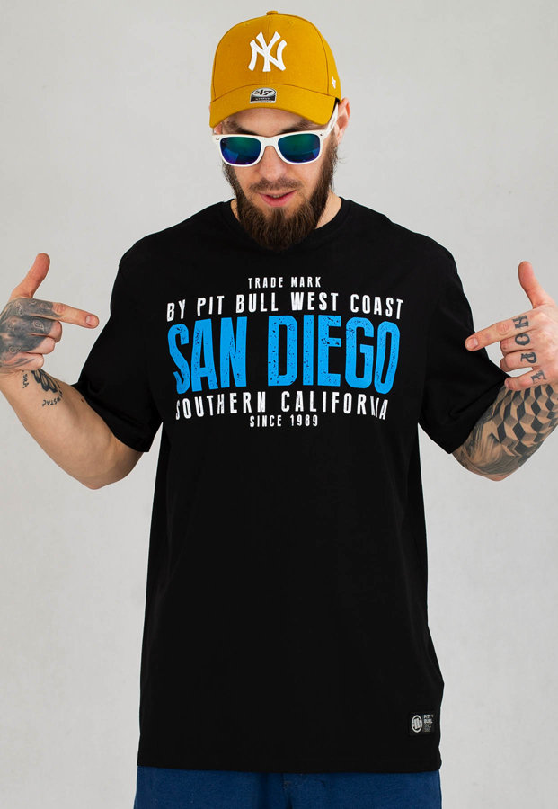 T-shirt Pit Bull Middle San Diego II czarny